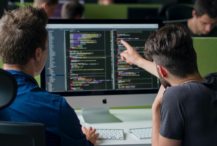 Team working on project